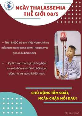 Hình ảnh chi tiết tin tức Hưởng ứng ngày Thalassemia Thế giới 08/5/2025 với chủ đề: Chung tay vì bệnh Thalassemia: Đoàn kết cộng đồng, ưu tiên bệnh nhân Hình ảnh tin tức Hưởng ứng ngày Thalassemia Thế giới 08/5/2025 với chủ đề: Chung tay vì bệnh Thalassemia: Đoàn kết cộng đồng, ưu tiên bệnh nhân
